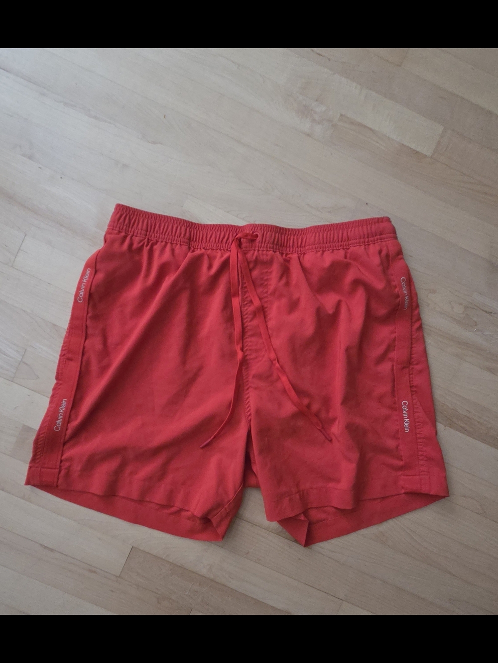 Calvin Klein Bright Red Men's Swim Trunks